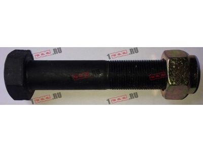 Болт M20х100 крепления нижней тяги с гайкой H2/H3 HOWO (ХОВО) Q151B20100TF2 фото 1 Кострома